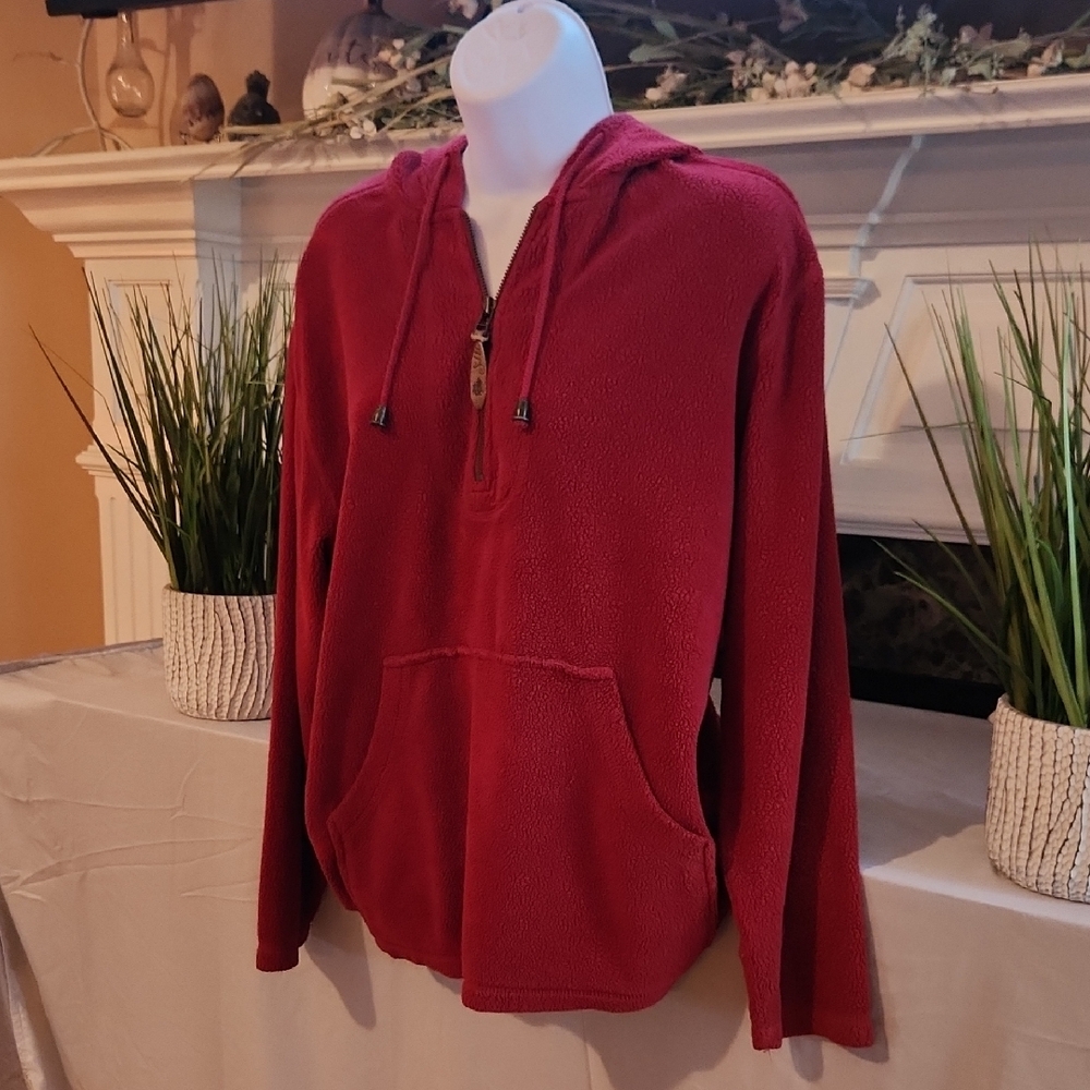 SJB  Red Pullover Fleece Hoodie Med